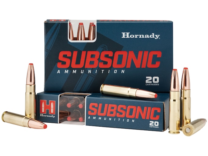 Hornady Subsonic 300 AAC Blackout Ammo 190 Grain Hornady FTX Polymer Tip Box of 20