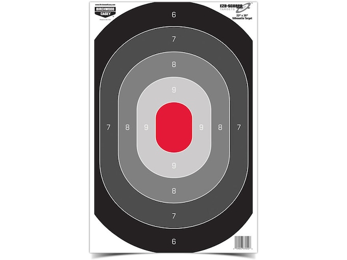 Cibles De Tir Birchwood Casey EZE-Scorer 23x35 - Lot De 100, Noyau Rouge, Référence 37051