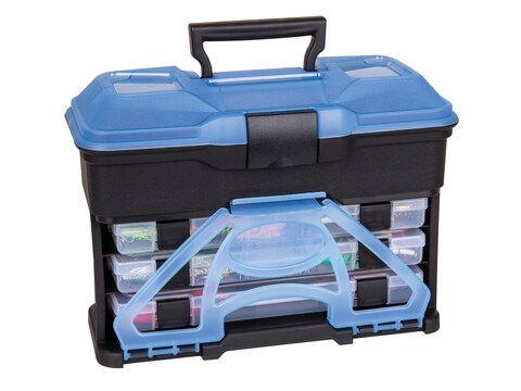 Flambeau 2 Tray Tackle Blue/Gray Hard Tackle Box 