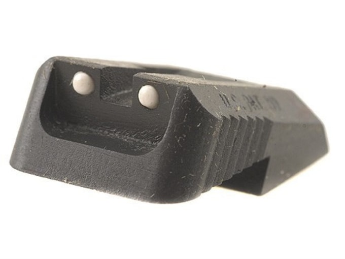 Kensight Defensive Rear Sight 1911 Novak LoMount Cut Steel Black Recessed Blade with White Dots