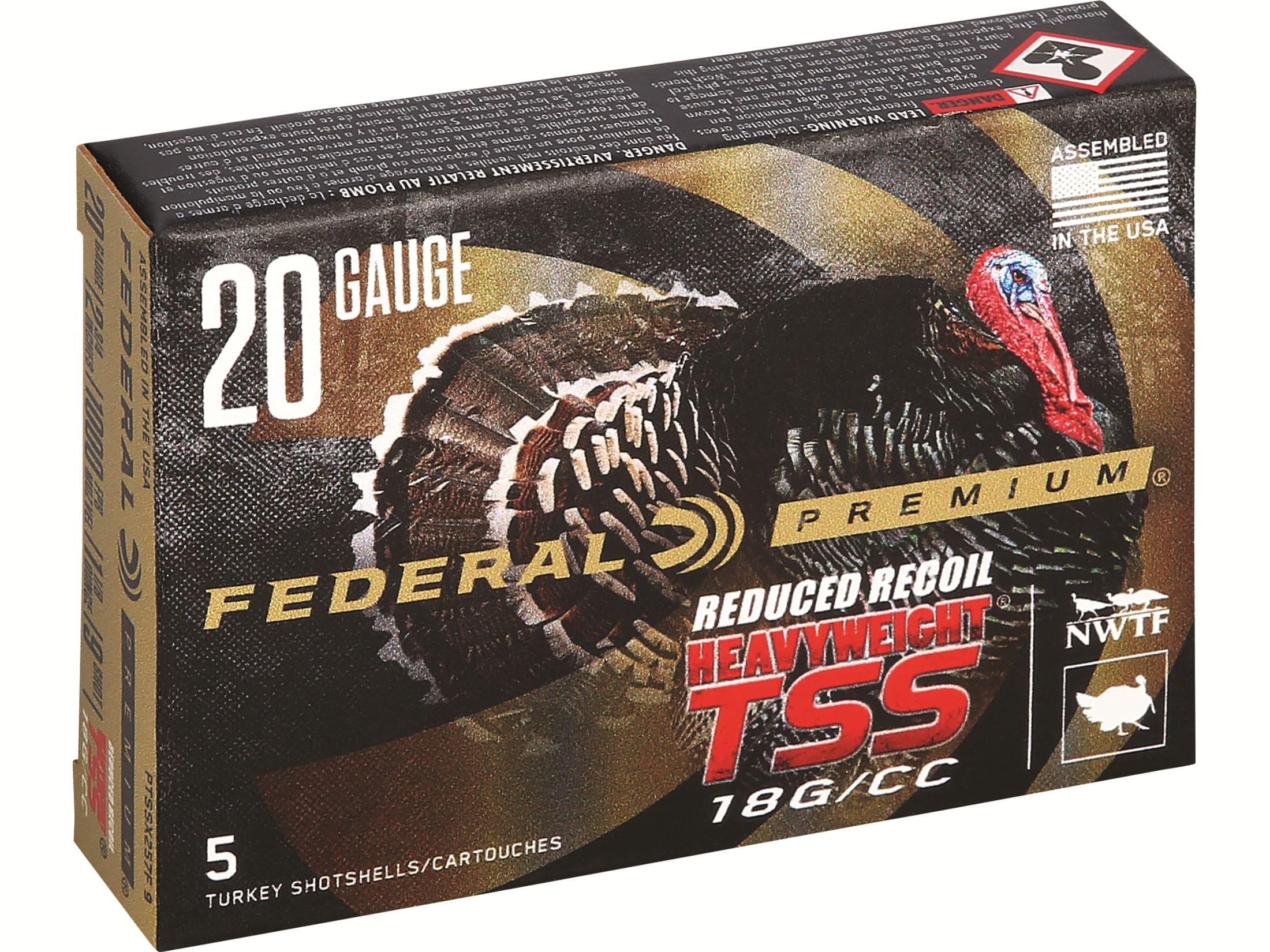 Federal Premium Reduced Recoil Heavyweight TSS Turkey 20 Ga Ammo 2 3 4   754615 