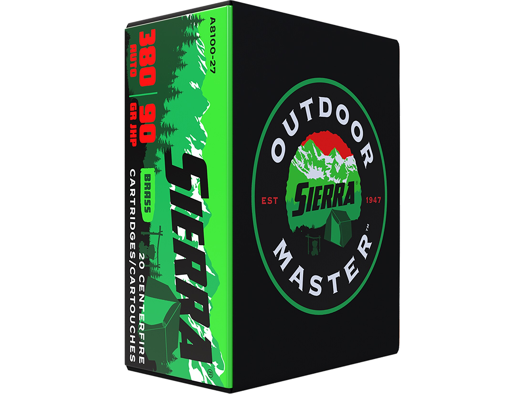 Sierra Outdoor Master 380 ACP Ammo 90 Grain Sierra Sports Master