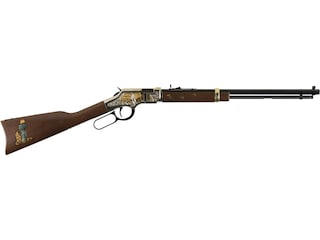 Henry Golden Boy God Bless America Lever Action Rimfire Rifle 22 Long Rifle 20" Barrel Blued and Walnut Straight Grip image