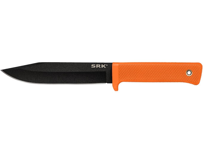 Cold Steel Exclusive SRK Fixed Blade Knife 6 Clip Point SK-5 High Carbon Black Tuff-EX Blade Kray-Ex Handle Orange