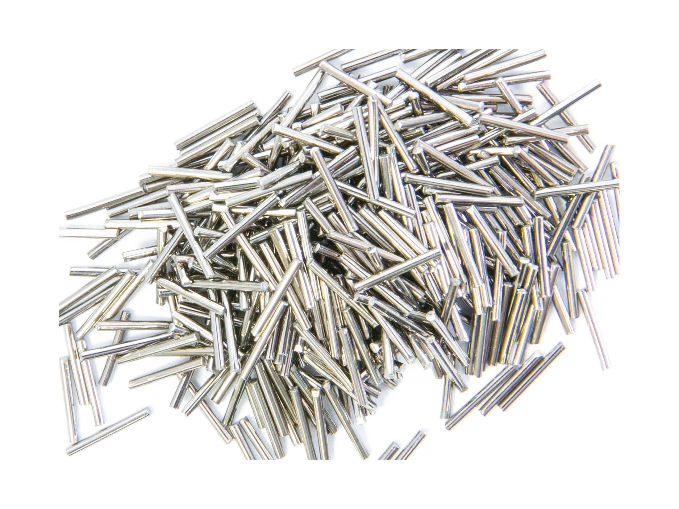 Stainless steel pins for CED wet tumbler.