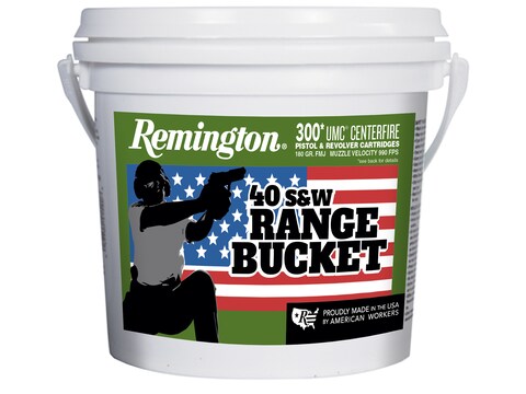Remington UMC Ammo 40 S&W 180 Grain Full Metal Jacket Bucket of 300