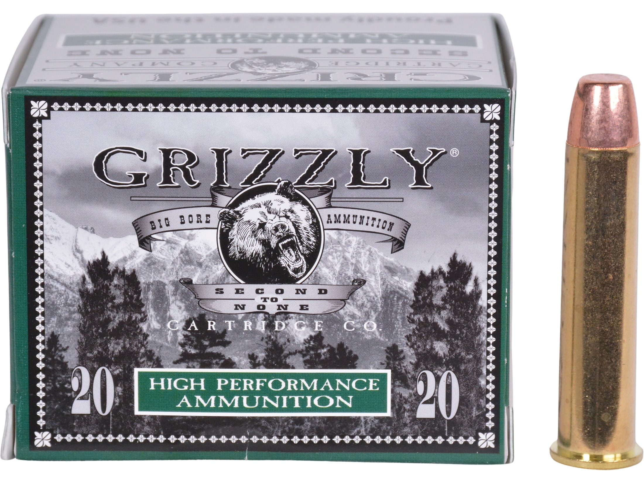 Grizzly Cartridge Target 45-70 Government Ammo 350 Grain Full Metal Jacket Flat Nose Box of 20