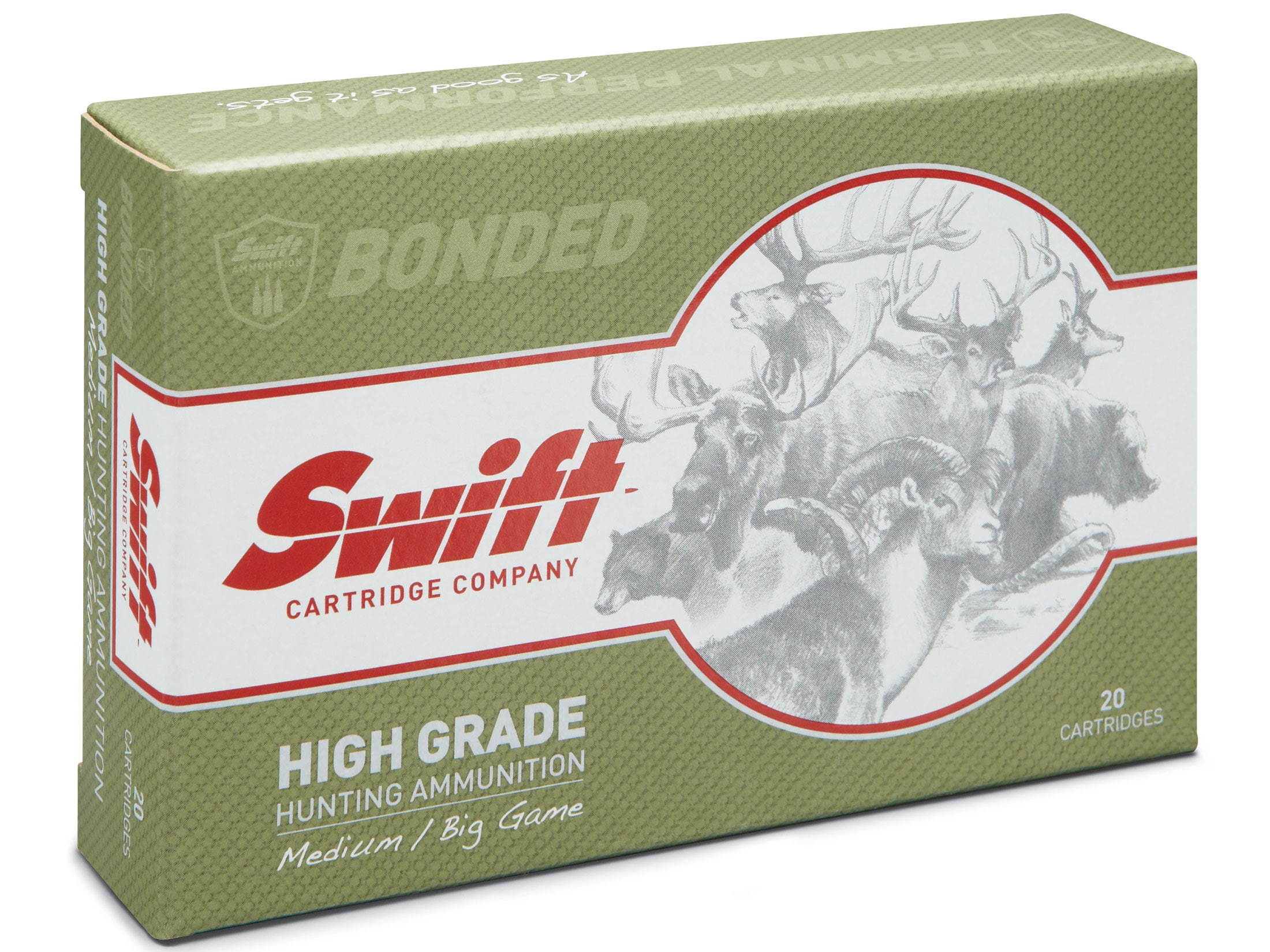 Swift High Grade Big Game Hunting 223 Remington Ammo 62 Grain Swift Scirocco II Bonded Polymer Tip Box of 20