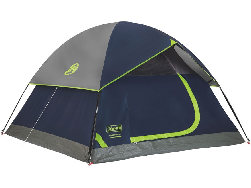 Coleman Sundome 4 Man Dome Tent 84 x 108 x 59 Polyester Navy Blue Gray