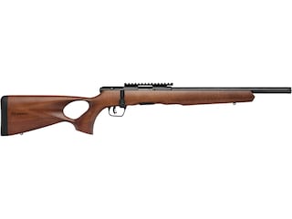 Savage Arms B17 Timber Thumbhole Bolt Action Rimfire Rifle 17 Hornady Magnum Rimfire (HMR) 18" Barrel Steel and Wood Thumbhole image
