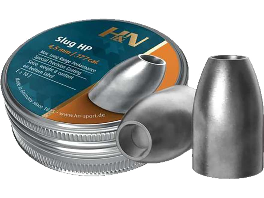 H&N Slug HP Air Gun Pellets 177 Caliber 20 Grain Hollowpoint Tin of 250