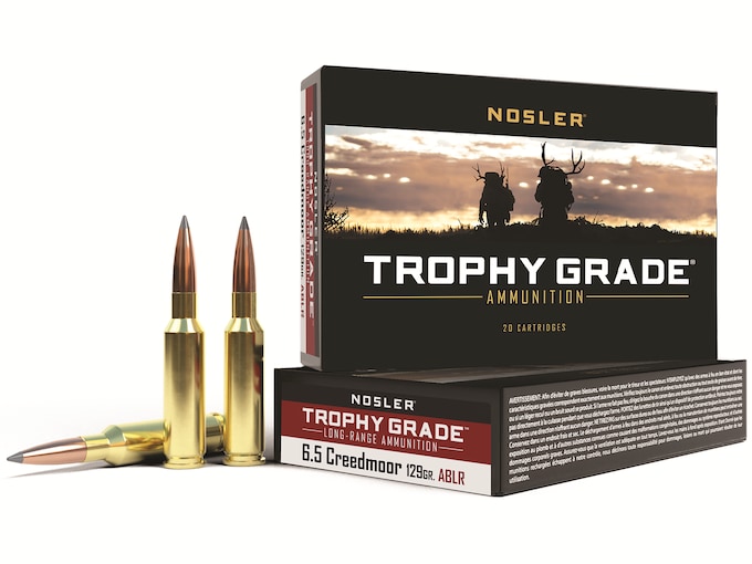 Nosler Trophy Grade Ammunition 6.5 Creedmoor 129 Grain AccuBond Long Range Box of 20