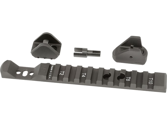 Midwest Industries H5 Ghost Ring Sight Set with 1913 Picatinny Rail Henry 45-70 with Dovetail Aluminum Black