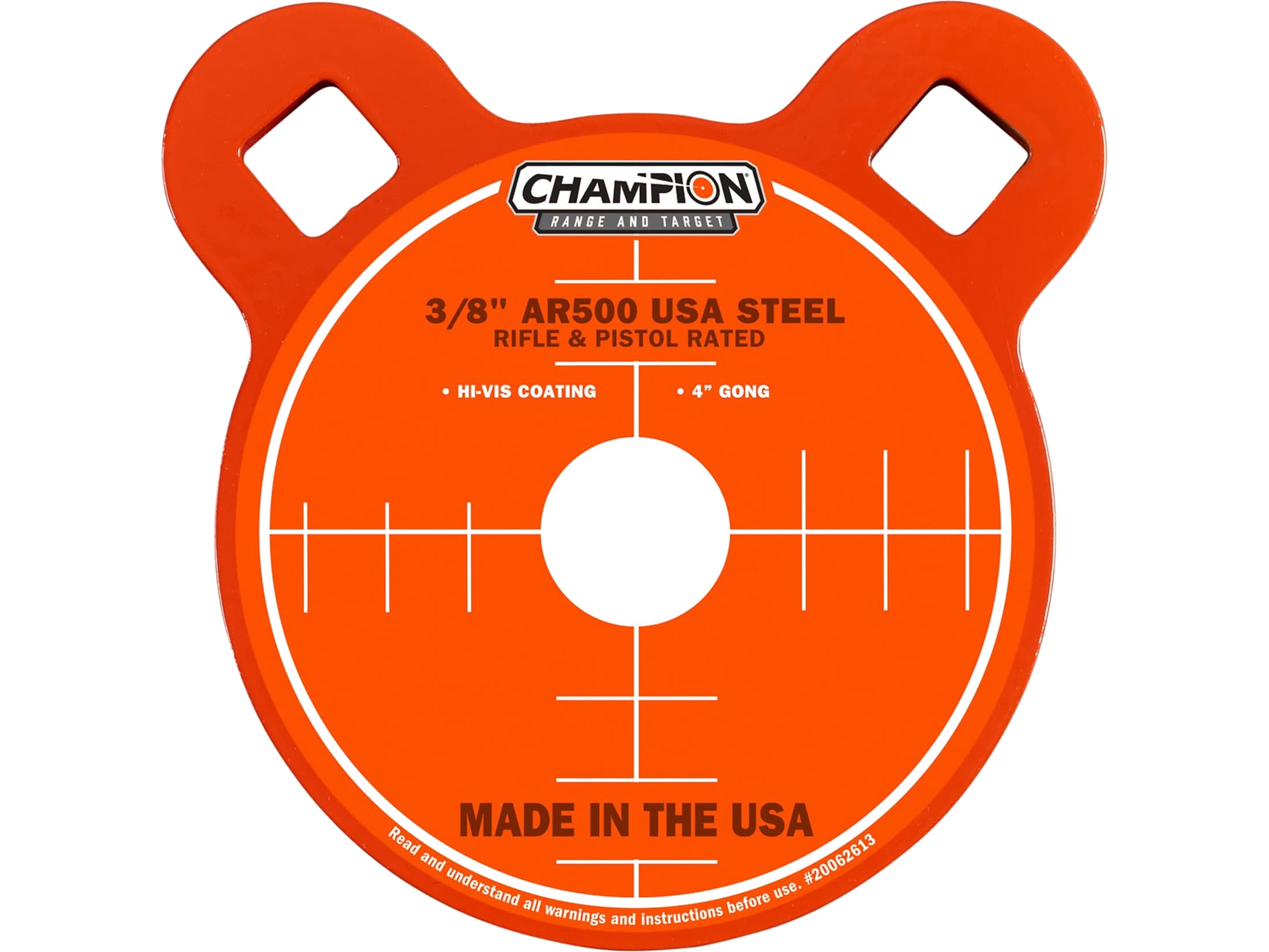 Champion Center Mass AR500 Steel Target Gong 4