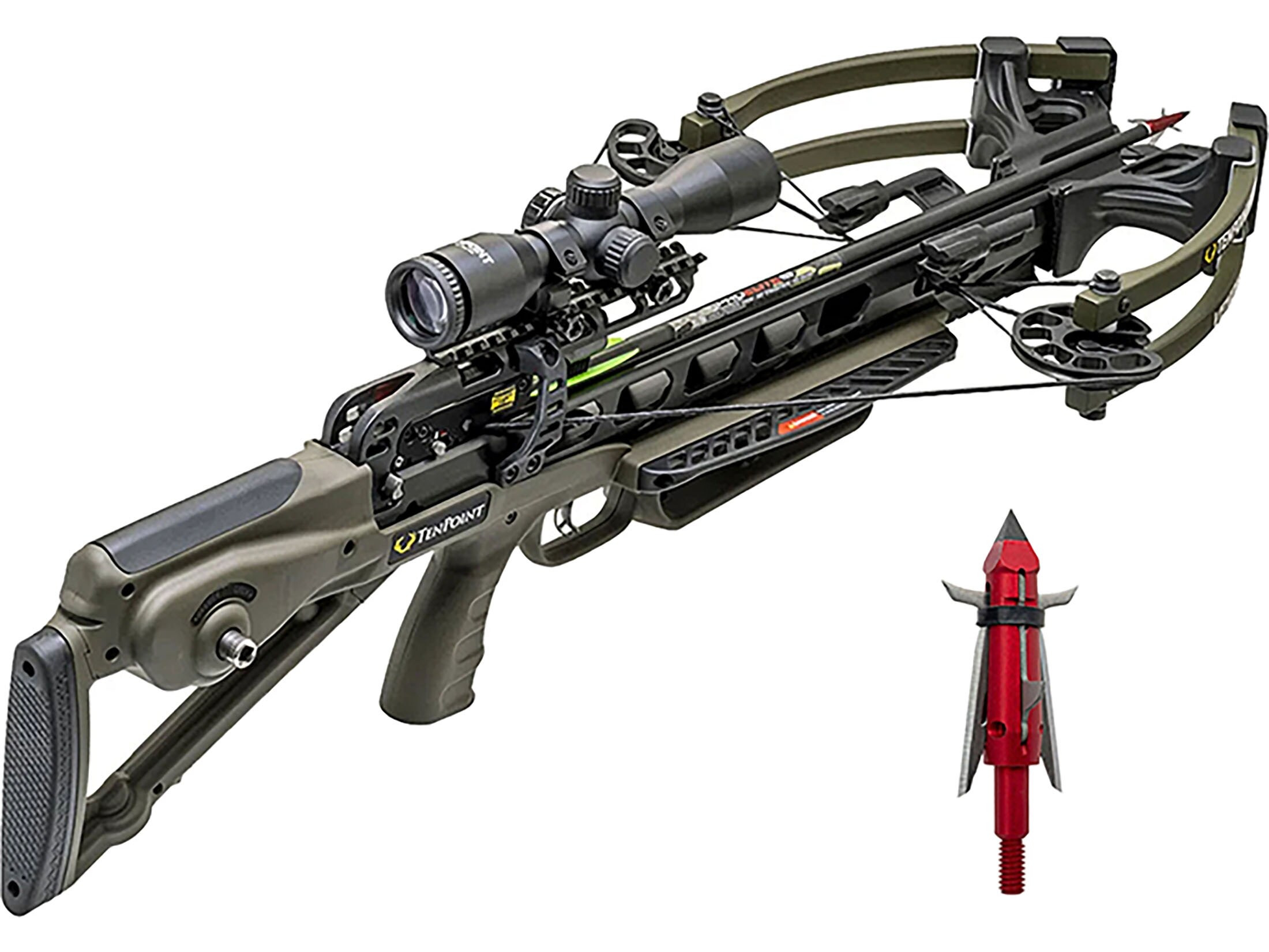 TenPoint Venom X Crossbow Pro-View 400 Scope ACUslide Moss Green