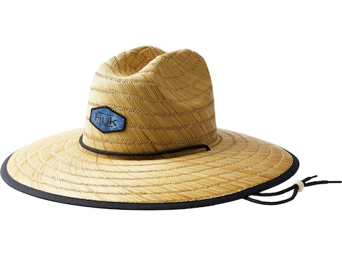 Huk Men's Running Lakes Straw Hat Titanium Blue One Size Fits Most