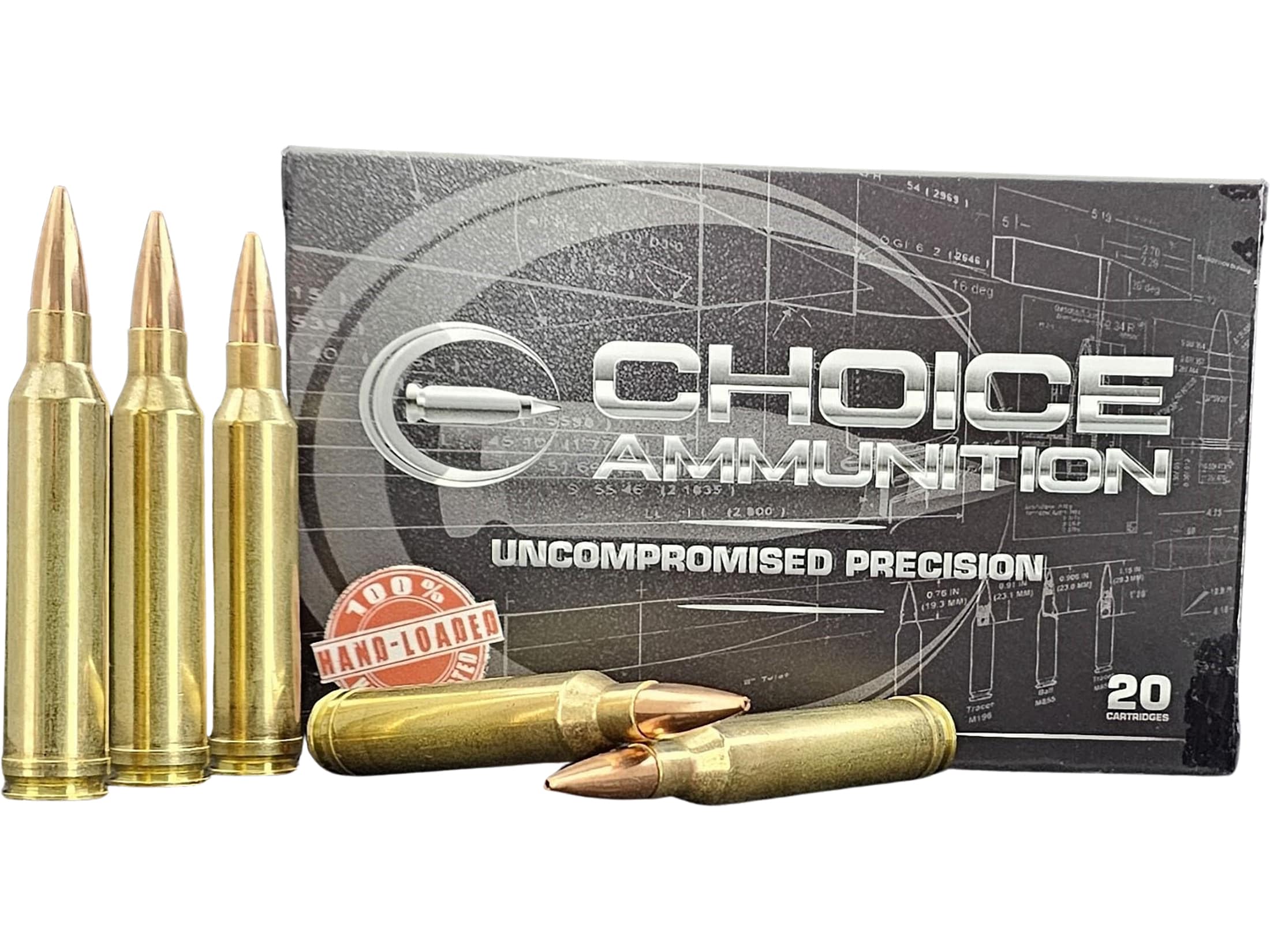 Choice 7mm Remington Magnum Ammo 180 Grain Berger Hunting VLD (Very Low Drag) Jacketed Hollow Point Box of 20