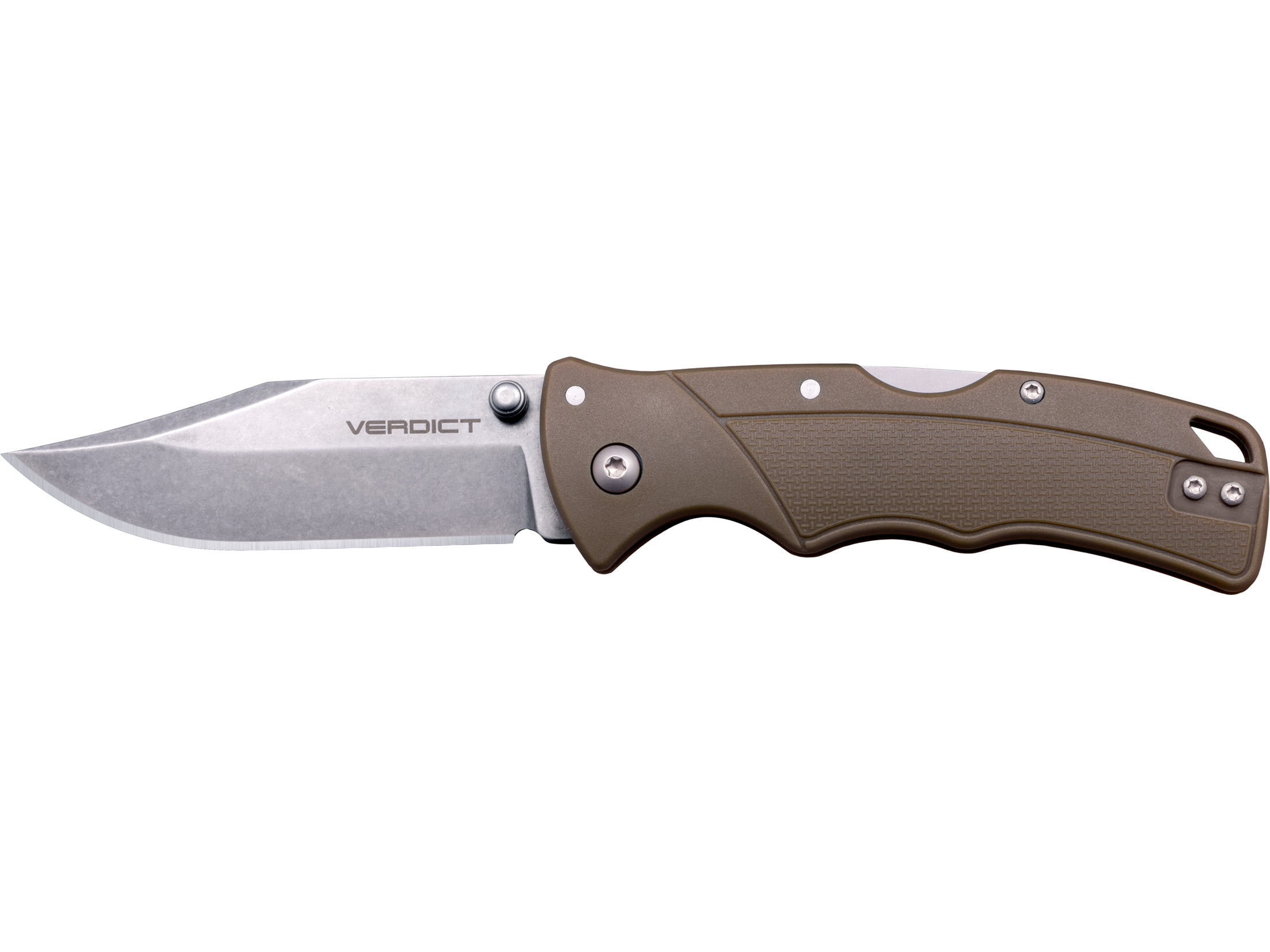 Cold Steel Verdict Pocket Knife 3 Clip Point 4116 SS Stonewashed Blade