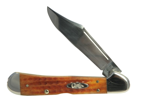 Case Copperlock Pocket Worn Folding Knife 4-1/4 Clip Point SS Blade