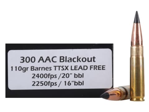 Doubletap Ammo 300 Aac Blackout 110 Grain Barnes Tac Tx Polymer Tipped