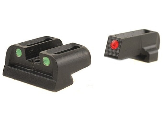 TRUGLO Fiber Optic Sight Set Sig Sauer #6 Front #8 Rear Steel Fiber Optic Red Front, Green Rear