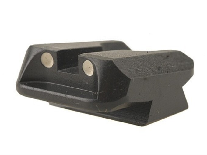 Novak Carry Rear Sight 1911 Standard Rear Cut Steel Black White Dots