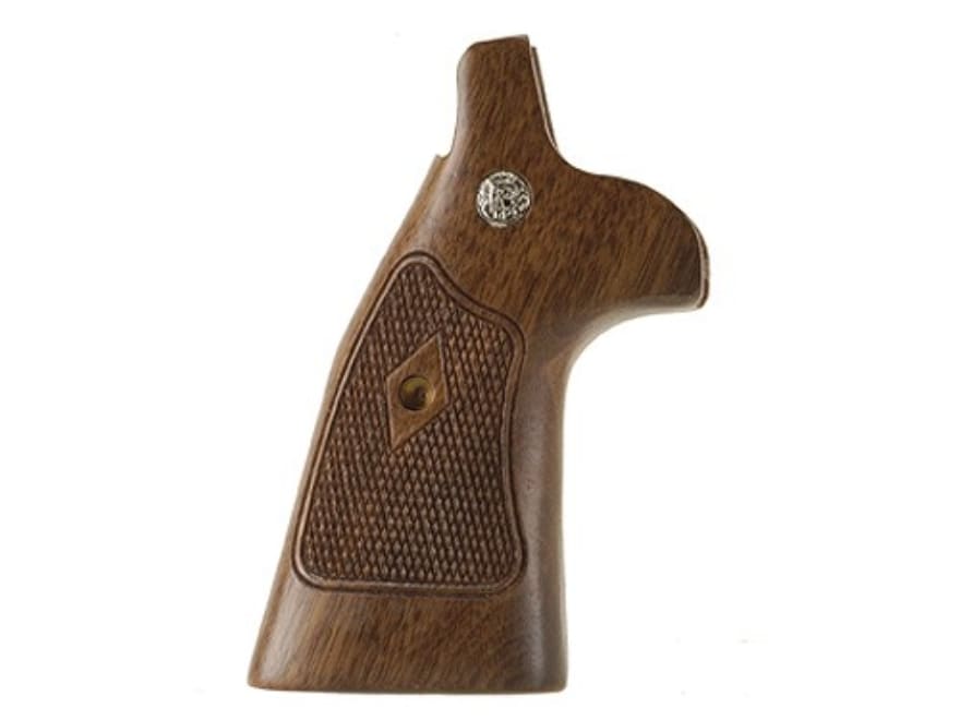 New N Frame Square butt wood checkered grips For Smith&Wesson Revolvers 