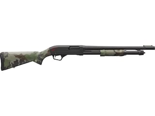 Winchester SXP Hybrid Defender 12 Gauge Pump Action Shotgun 18" Barrel Black and Woodland Camo image