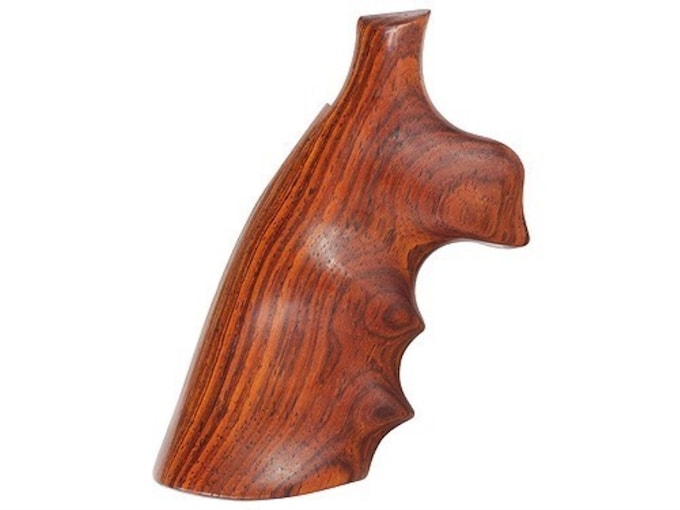 Hogue Fancy Hardwood Conversion Grips with Finger Grooves S&W K, L-Frame Round to Square Butt