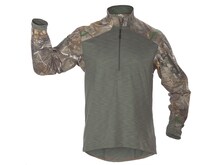 Hot Shot Chemise de performance à fermeture éclair 1/4 pour homme Camouflage, ADN du pays MO, T-Grand