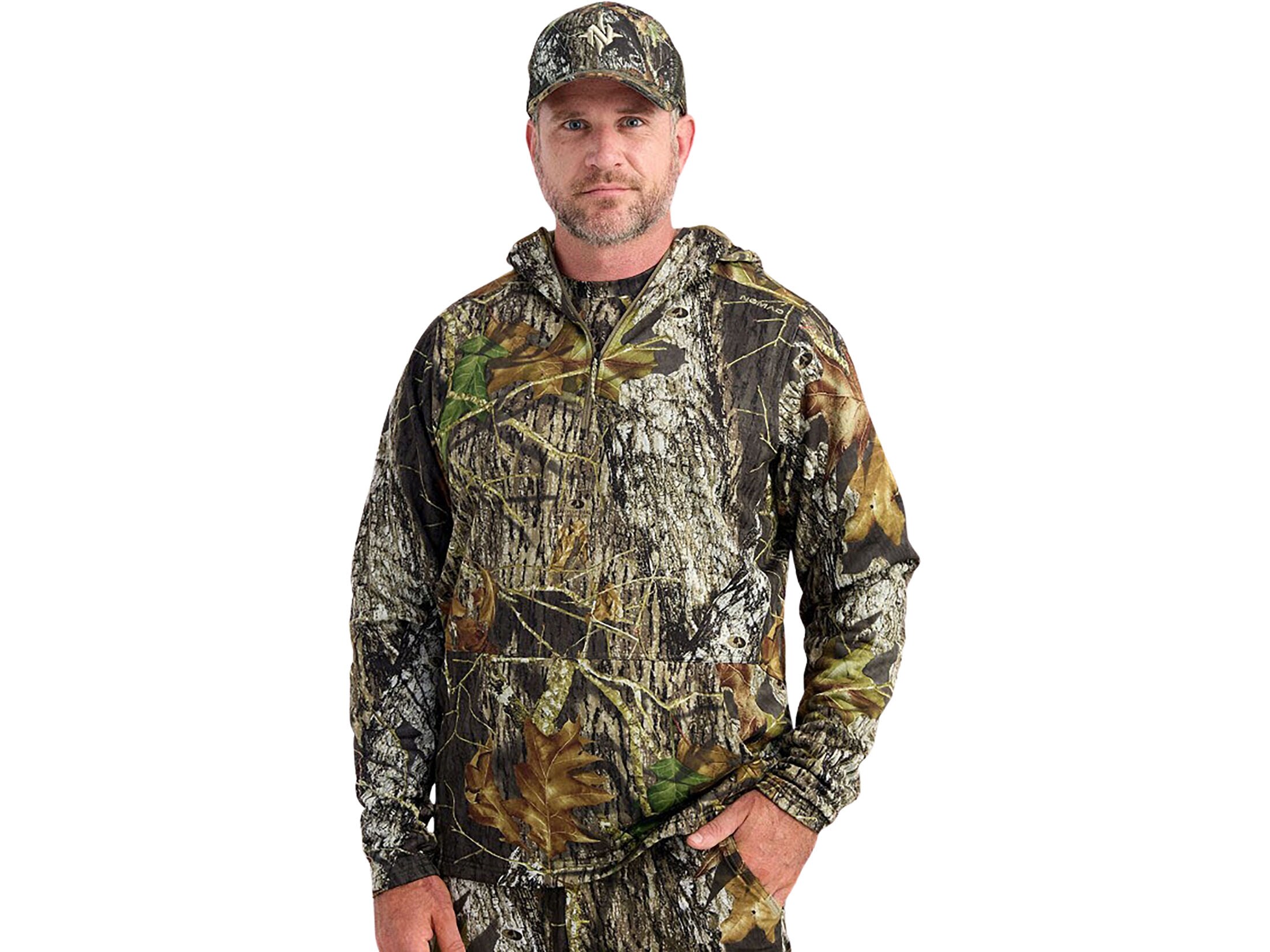 Nomad Men's Spire Quarter Zip Hoodie Mossy Oak Break-Up XL
