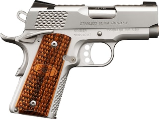 Kimber Stainless Ultra Raptor II Semi-Automatic Pistol 9mm Luger 3" Barrel 8-Round Stainless Wood image