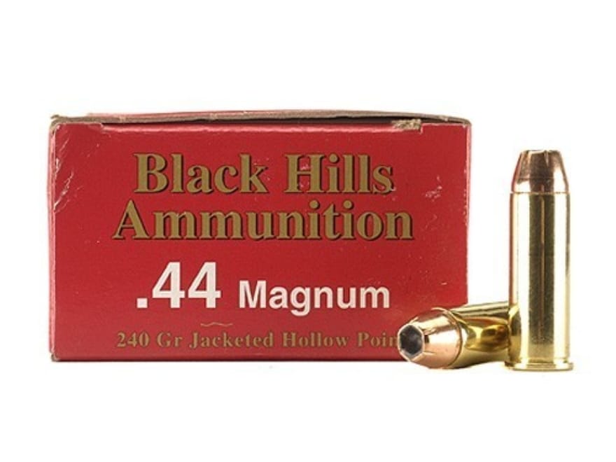 Black Hills 44 Remington Magnum Ammo 240 Grain Jacketed Hollow Point Case of 500 (10 Boxes of 50)