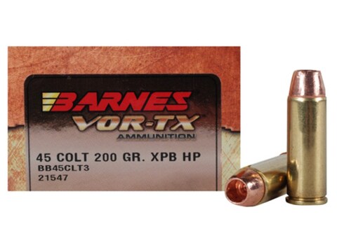 Barnes Vor Tx Ammo 45 Colt Long Colt 200 Grain Xpb Hollow Point