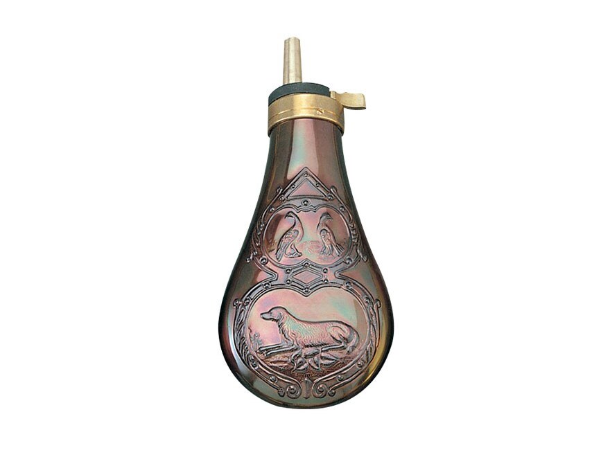 Traditions Deluxe Powder Flask – Brass With 30 Grain Spout & Push Button Valve