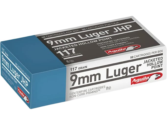Aguila Ammunition 9mm Luger 117 Grain Jacketed Hollow Point
