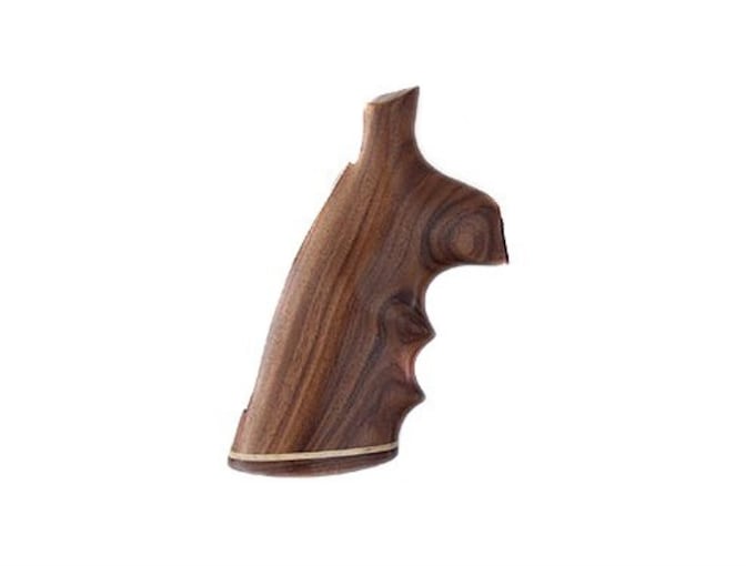 Hogue Fancy Hardwood Grips with Accent Stripe, Finger Grooves and Contrasting Butt Cap S&W N-Frame Square Butt