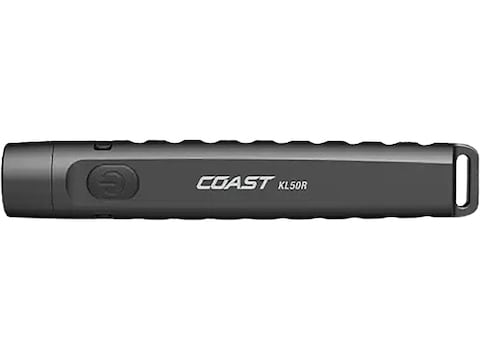 coast rechargeable flashlight power bank XP20R 4000 Lumen USB-C LED with Slide Focus and Pure Beam Focusing Optic, 5 Light Modes Dependable illumination is critical in the field Coast KL50R Rechargeable Flashlight Black