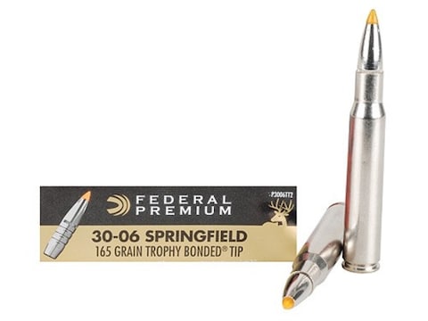 Federal Premium Ammo 30 06 Springfield 165 Grain Trophy Bonded Tip Box