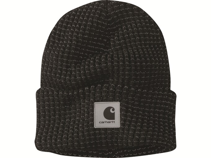 Carhartt Knit Reflective Patch Beanie Black One Size Fits Most