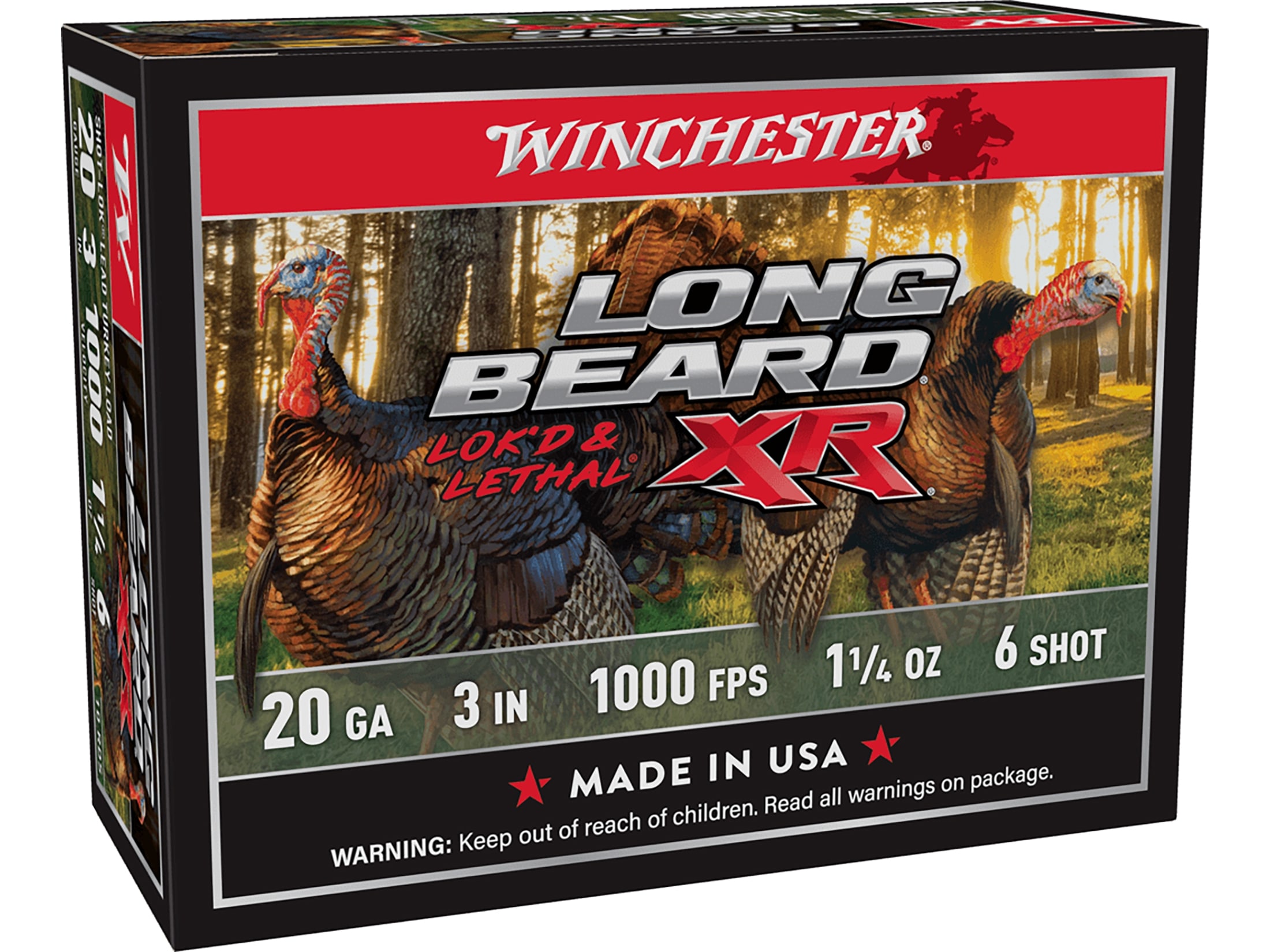 Winchester Long Beard XR Turkey 20 Ga Ammo 3 #5 Copper Plated Lead