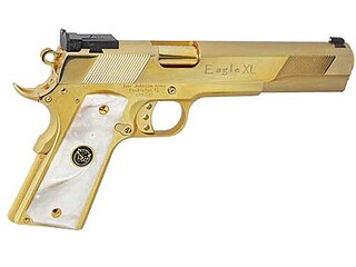 Iver Johnson Eagle XL Semi-Automatic Pistol 10mm Auto 6" Barrel 8-Round Gold Pearl image
