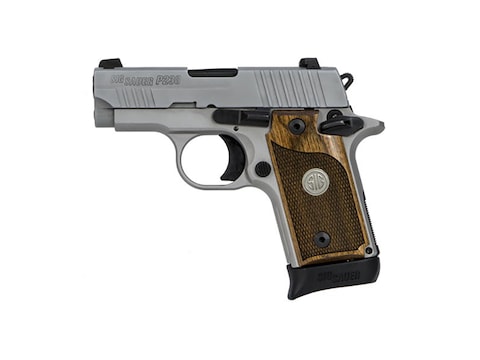 SIG P238 238 Fine English Walnut Checkered w/Logo Pistol Grips