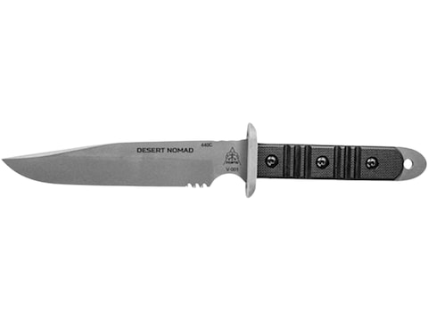 TOPS Knives Desert Nomad Fixed Blade Knife 6.5 Clip Point 440C Tumbled
