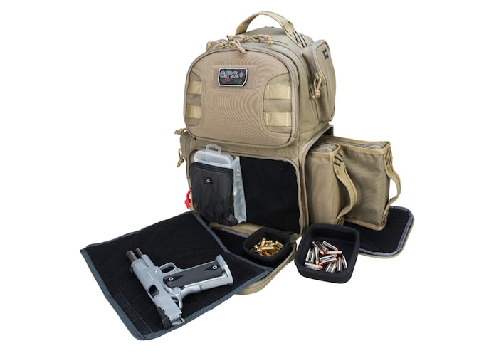 G.P.S. Tactical Range Bag Backpack 2 Pistol Tan