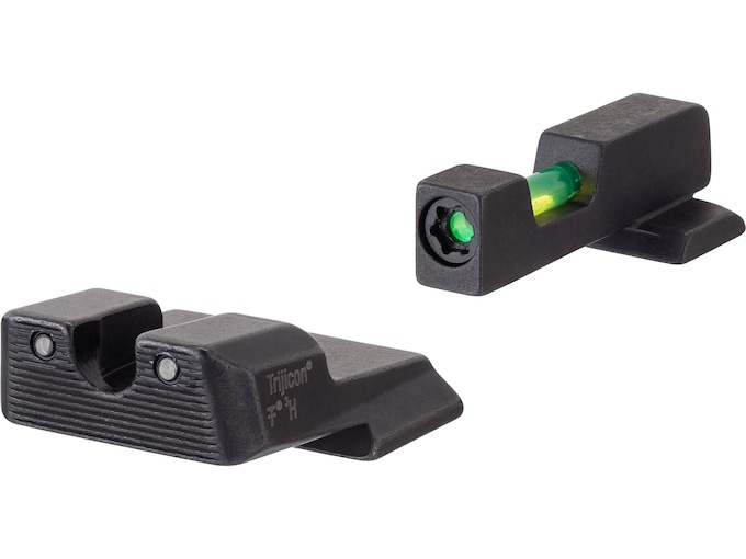 Trijicon DI Night Sight Set S&W M&P, M&P M2.0, SDVE 3-Dot Tritium Green Fiber Optic with Black Retainer