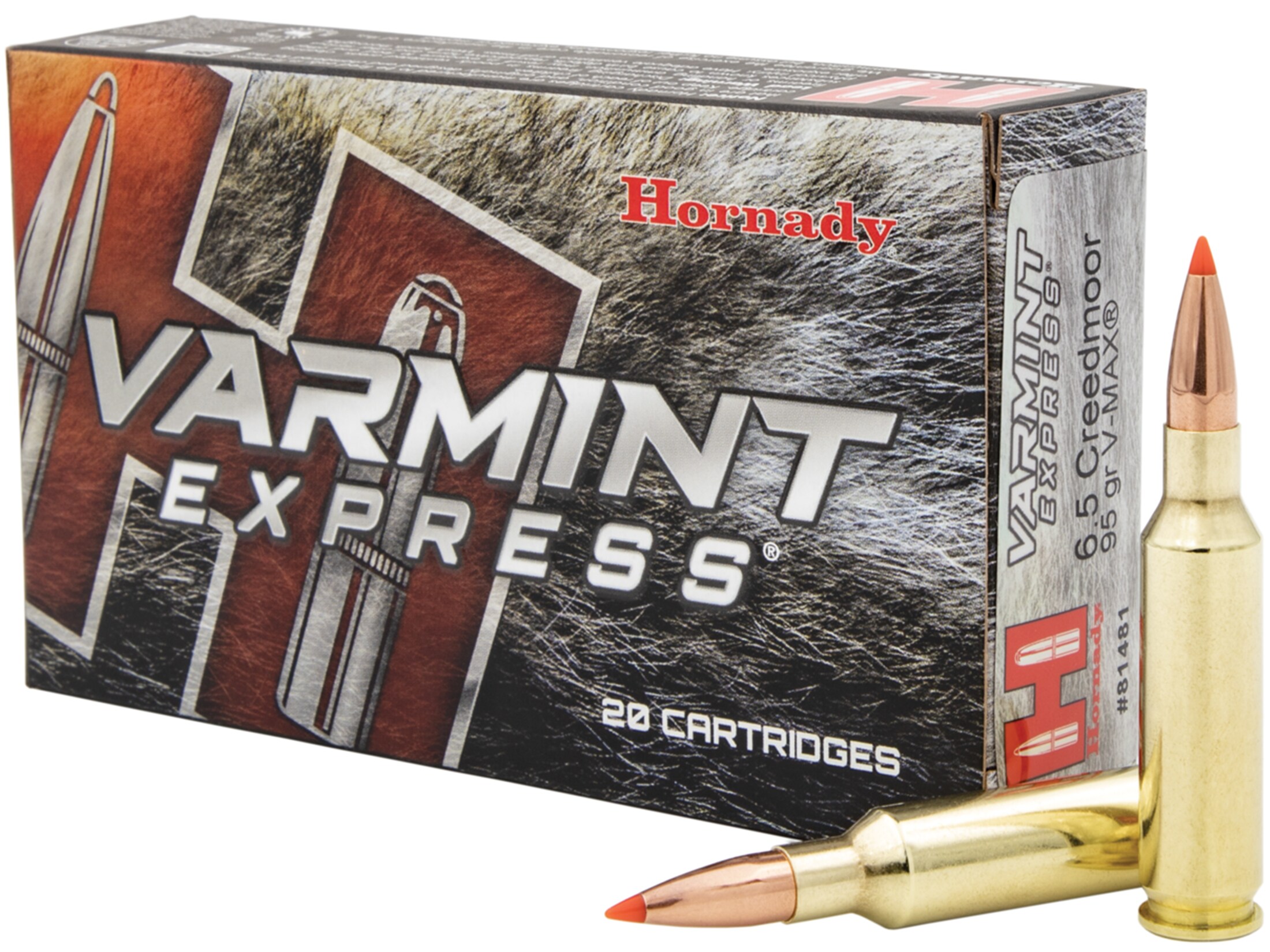 Hornady Varmint Express Ammo 6.5 Creedmoor 95 Grain V-MAX Polymer Tip