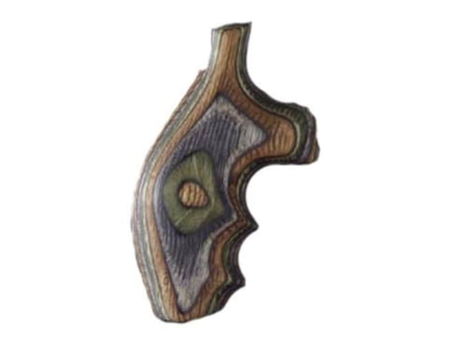 Hogue Fancy Hardwood Grips with Finger Grooves S&W J-Frame Round Butt