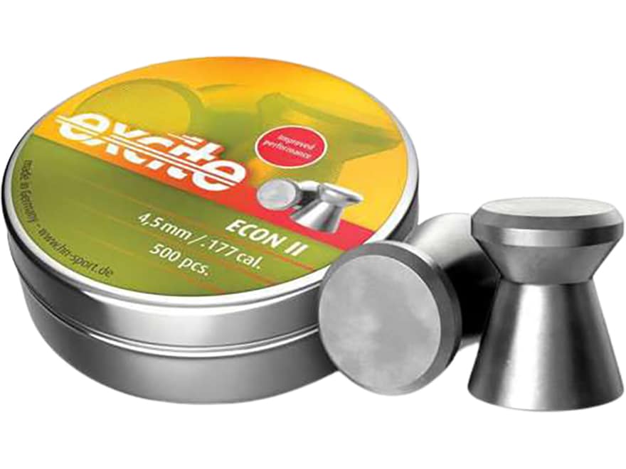 H&N Excite Econ II Air Gun Pellets 177 Caliber 7.4 Grain Wadcutter Tin of 500