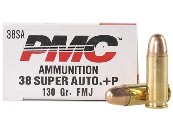 PMC Bronze Ammo 38 Super +P 130 Grain Full Metal Jacket Box of 50